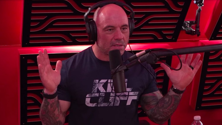 Joe Rogan during his recent interview with comedian Bridget Phetasy this week.