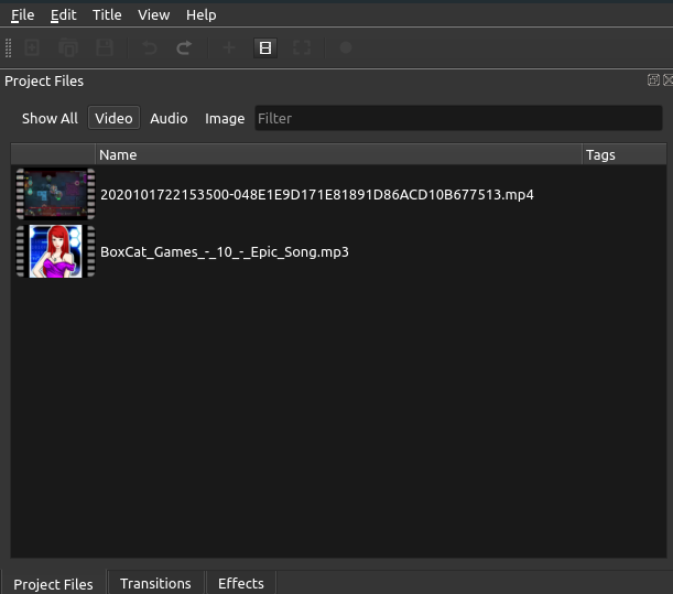import media files