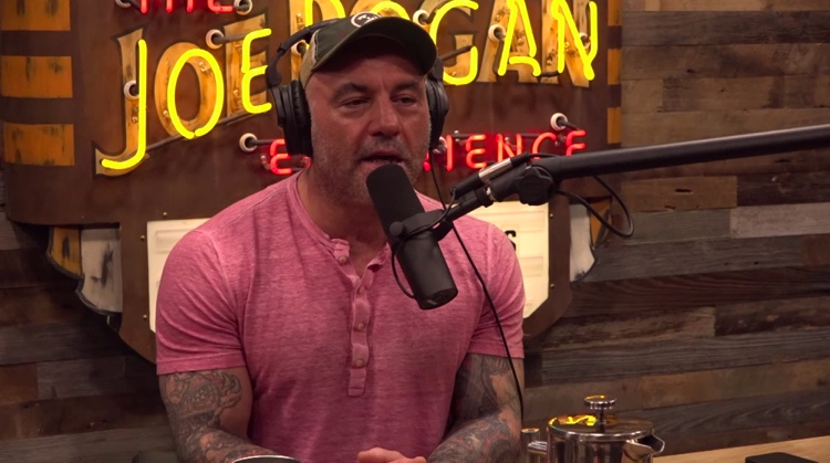 Joe Rogan during his recent podcast interview with Dave Smith, released April 23rd on Spotify.
