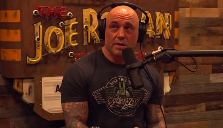 Joe Rogan during his latest podcast interview with gun rights advocate Colion Noir, April 16th, 2021 (photo: Digital Music News)