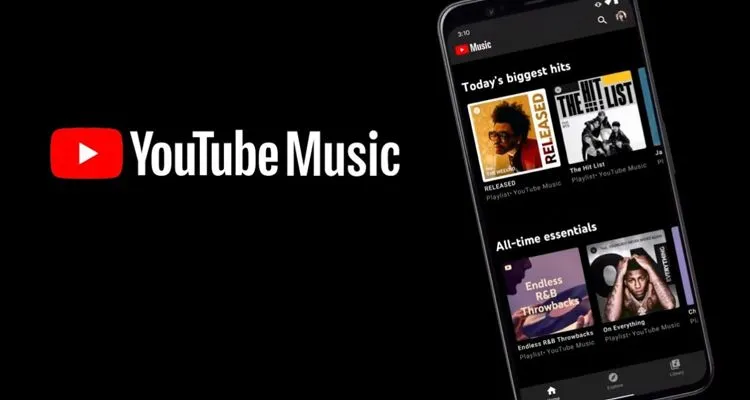 YouTube app music controls