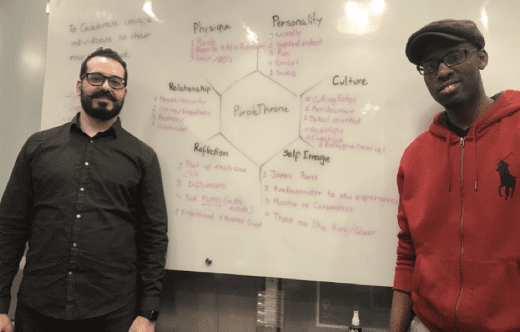 PurpleThrone founder/CEO Aziz M. Bey (r) with Chief Design Officer Danny Silva