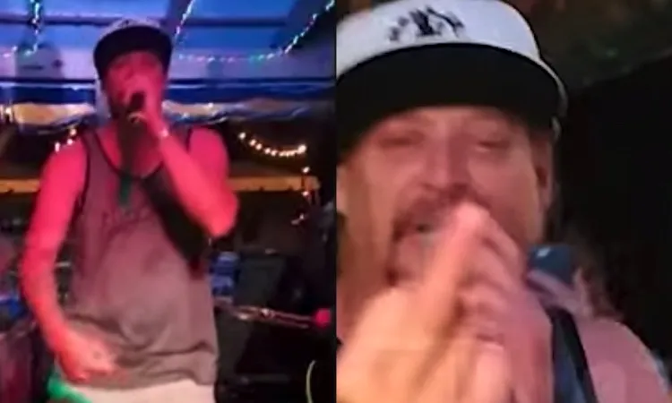 Grainy footage from Kid Rock's performance this weekend.