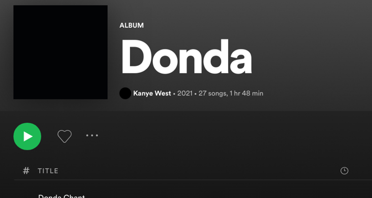 Senate Th Structurally Kanye West's 'Donda' Has 2nd Biggest Album Debut on Spotify