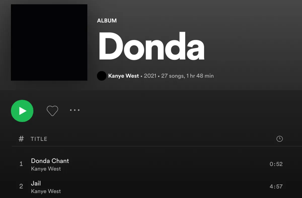 Kanye Wests Donda Album Hits 1 Billion Streams On Spotify