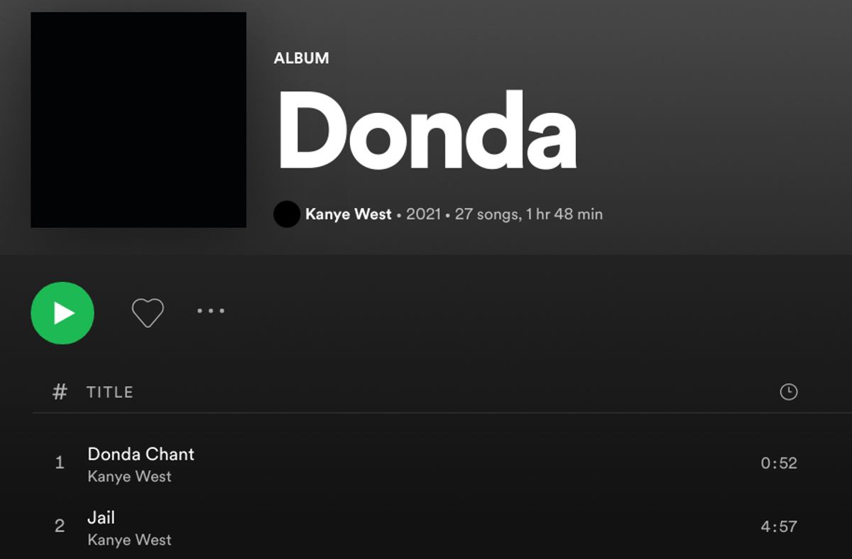 Kanye Wests Donda Album Hits 1 Billion Streams On Spotify