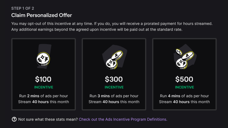 twitch guaranteed payments