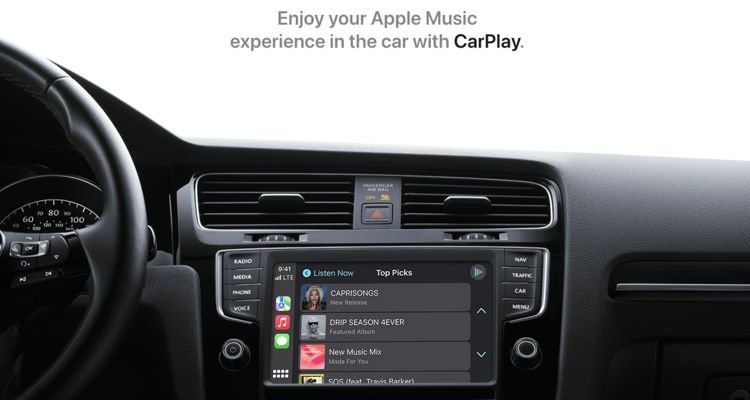 Tesla software code Apple Music