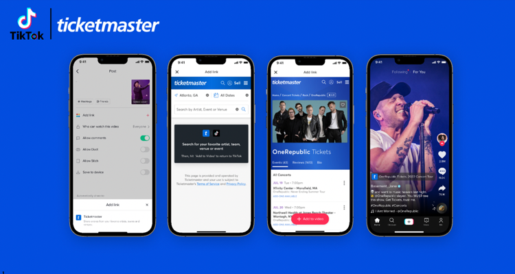 TikTok Ticketmaster partnership concert tickets