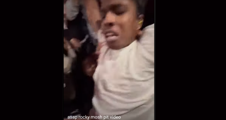 A$AP Rocky stuck in mosh pit Rolling Loud NYC