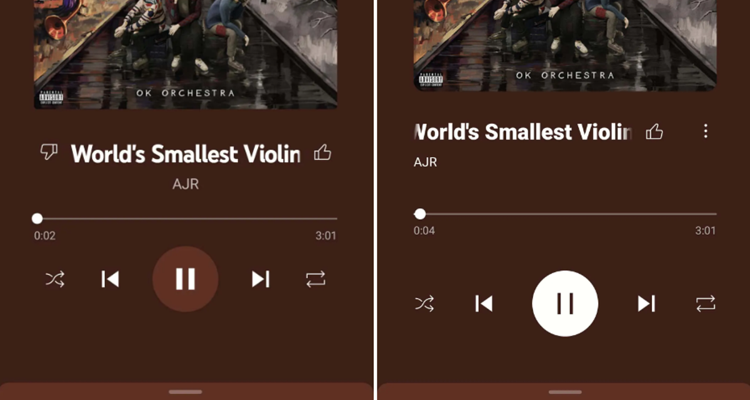 YouTube Music dislike button removed