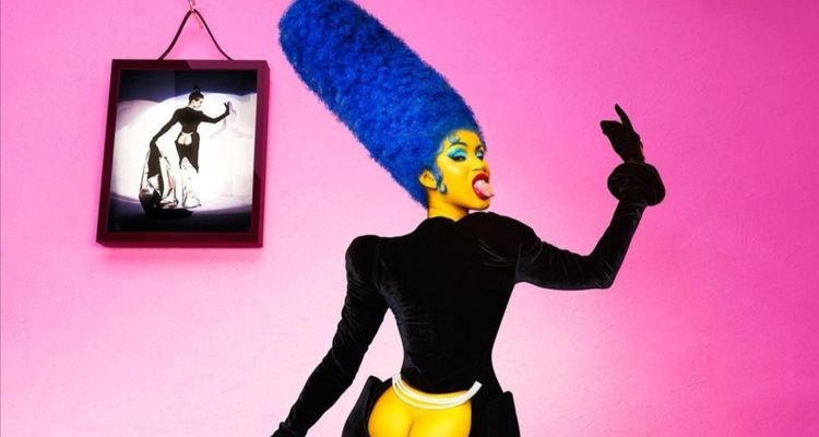 Cardi B Halloween costume Marge Simpson