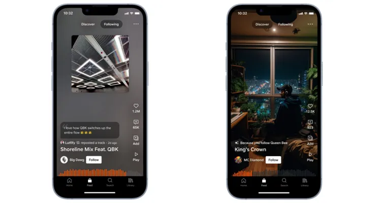 SoundCloud TikTok Discovery Feed