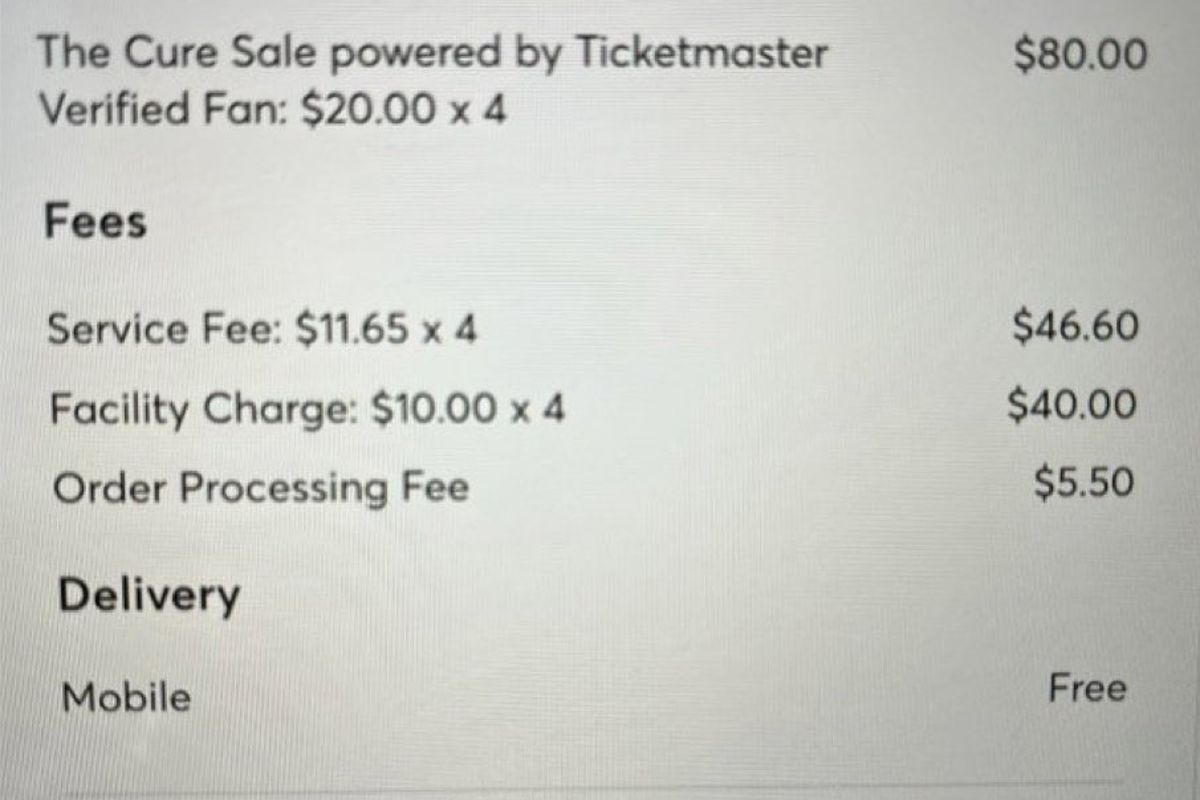 Ticketmaster Offers The Cure Fans Partial Refunds After Charging ‘Unduly High’ Fees