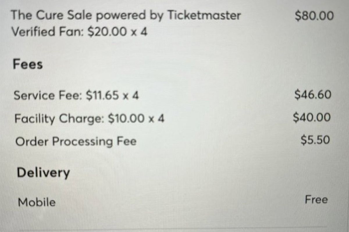 Ticketmaster Offers The Cure Fans Partial Refunds After Fees