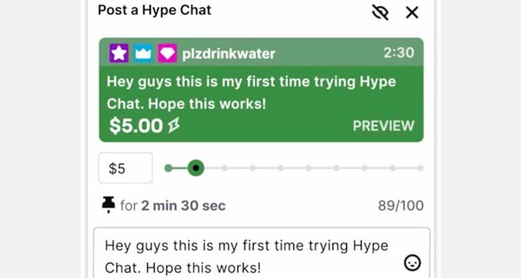 Twitch Hype Chats