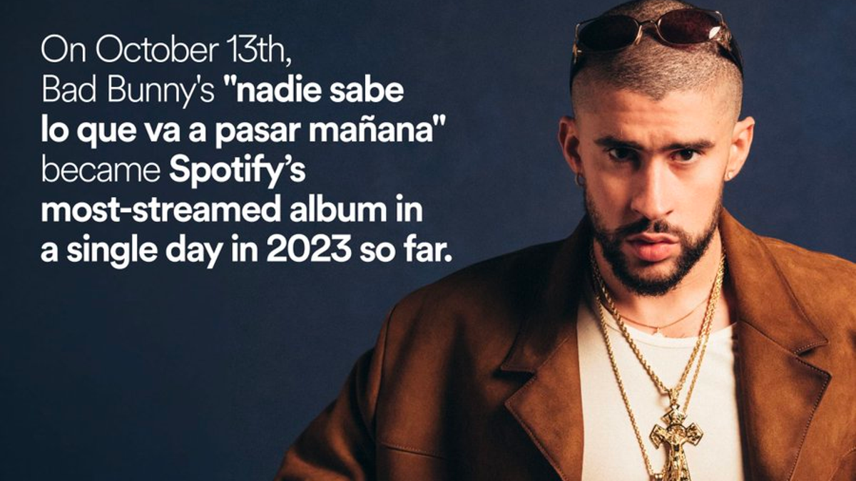 Bad Bunny Crushes Another Spotify Streaming Record