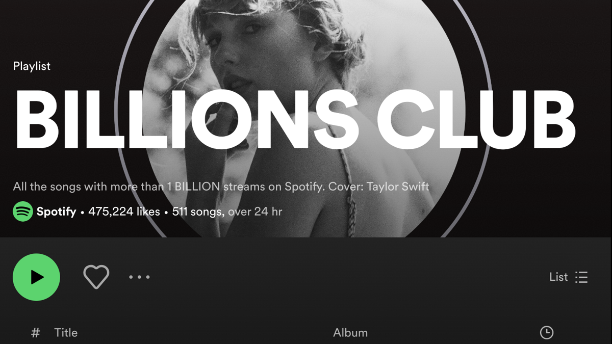 Who Owns the Spotify Billions Club Playlist? — The Breakdown