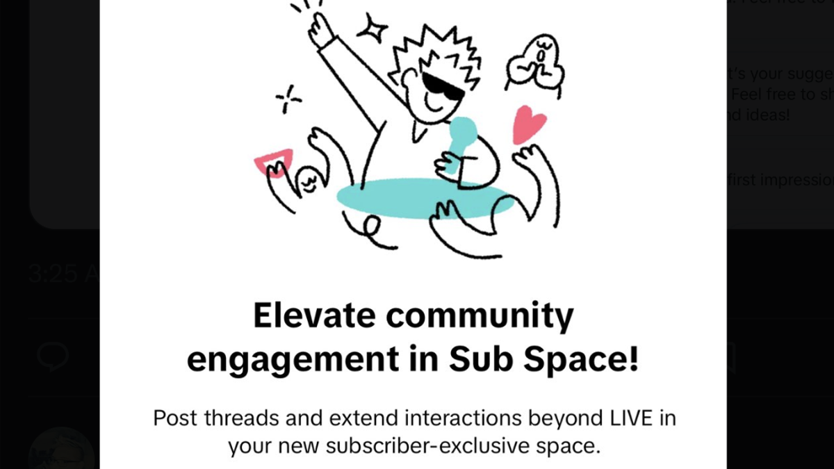 TikTok Testing New 'Subscriber Only' Livestreams with 'Sub Space'