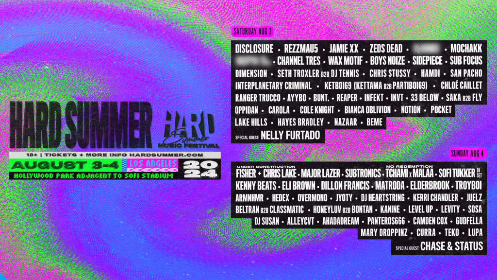 Hard Summer 2024 Lineup Released With Multiple Crossover Acts