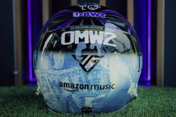 Amazon Music custom F1 helmet design