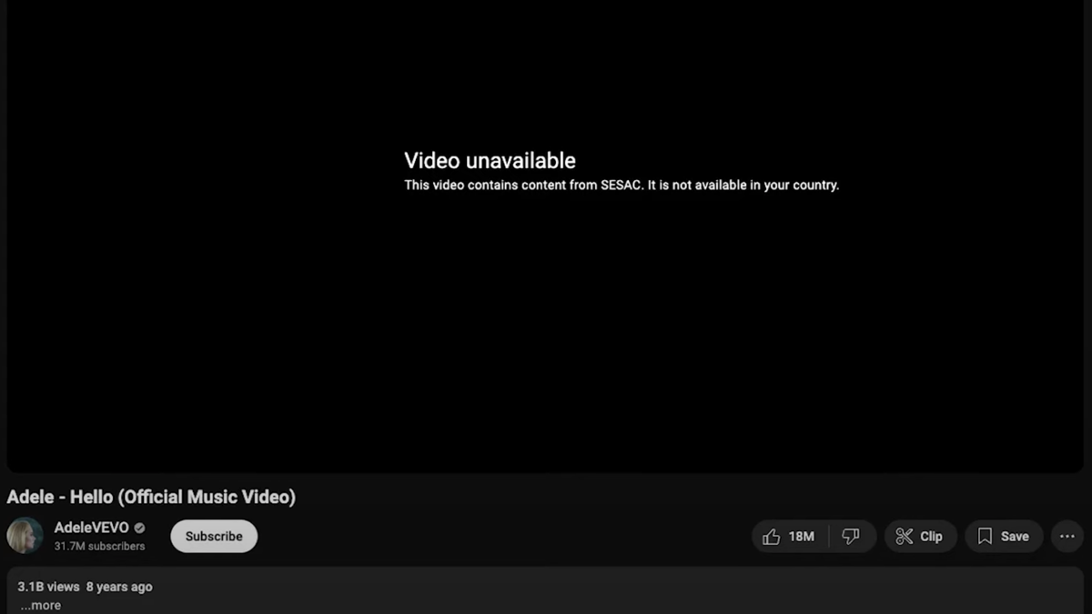 YouTube’s SESAC Contract Expired — Adele, Nirvana, Kendrick Lamar, Britney Spears & More Unavailable #KendrickLamar