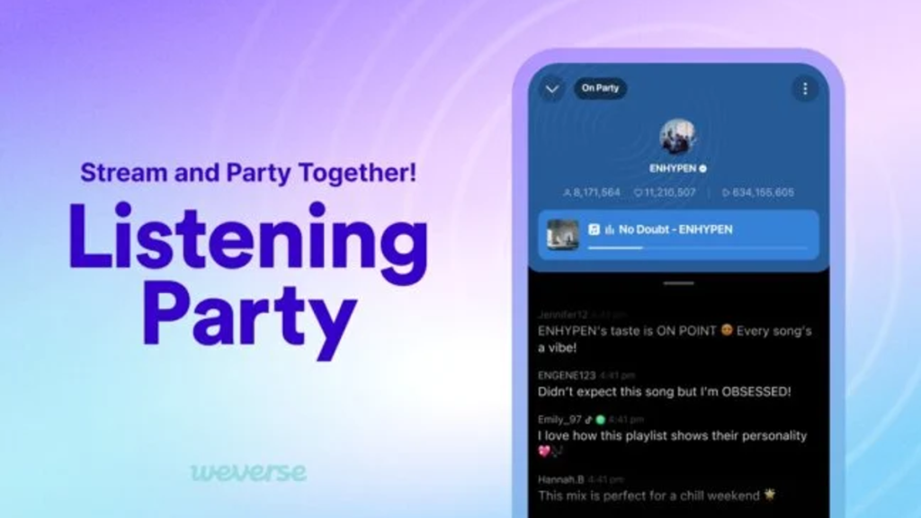 WeVerse listening parties