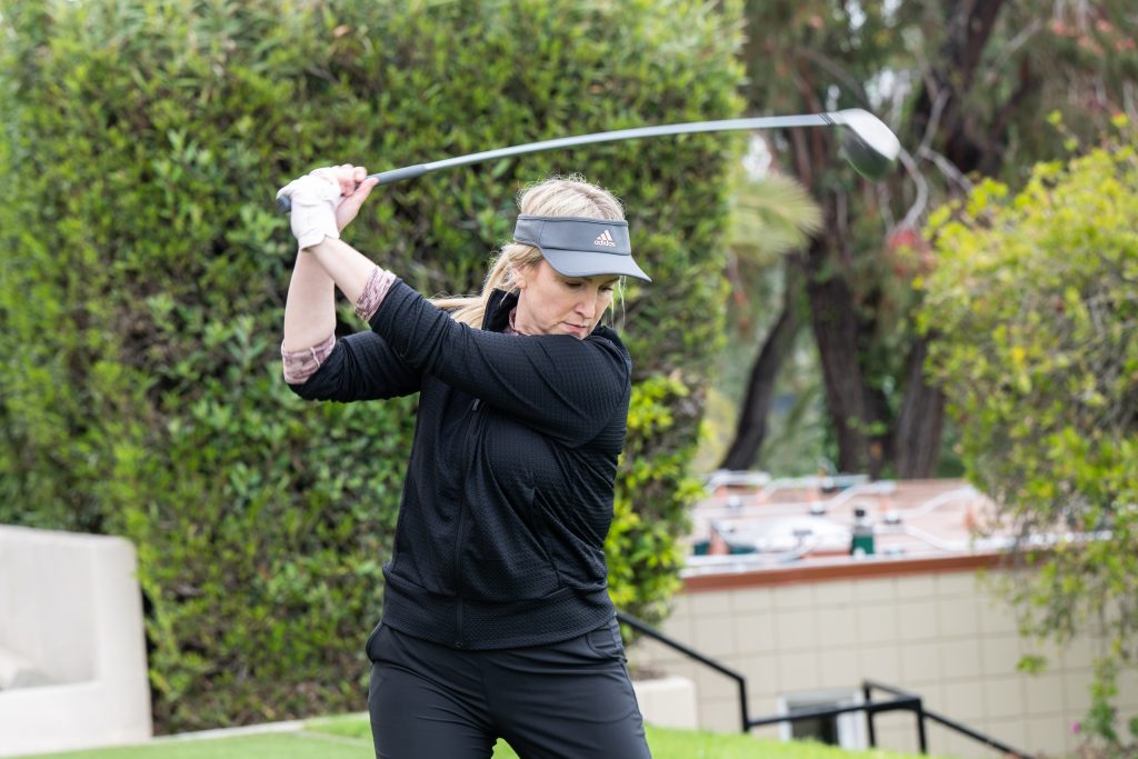 Songwriter extraordinaire Mozella tees off (Photo: NMPA)