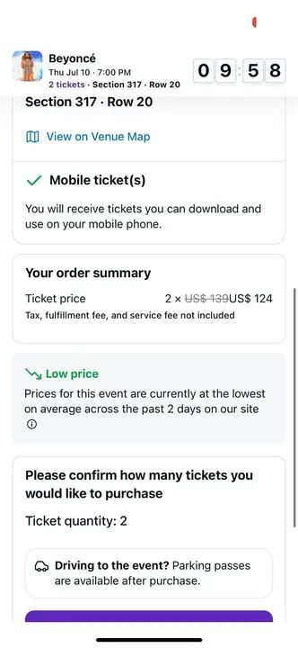 all-in pricing now on secondary ticketing markets like SeatGeek and StubHub