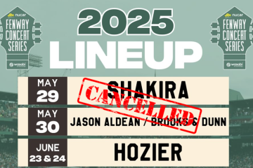 Fenway Park concert series canceled Shakira, Jason Aldean, Brooks & Dunn