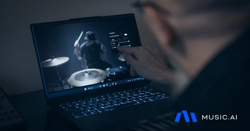 A look at Music.AI's realtime stem separation and dynamic volume control (Photo Credit: Music.AI). 
