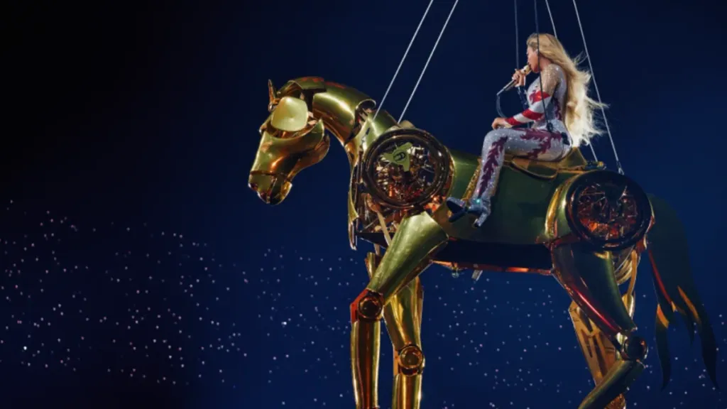 Beyonce flying car swapped for gold horse