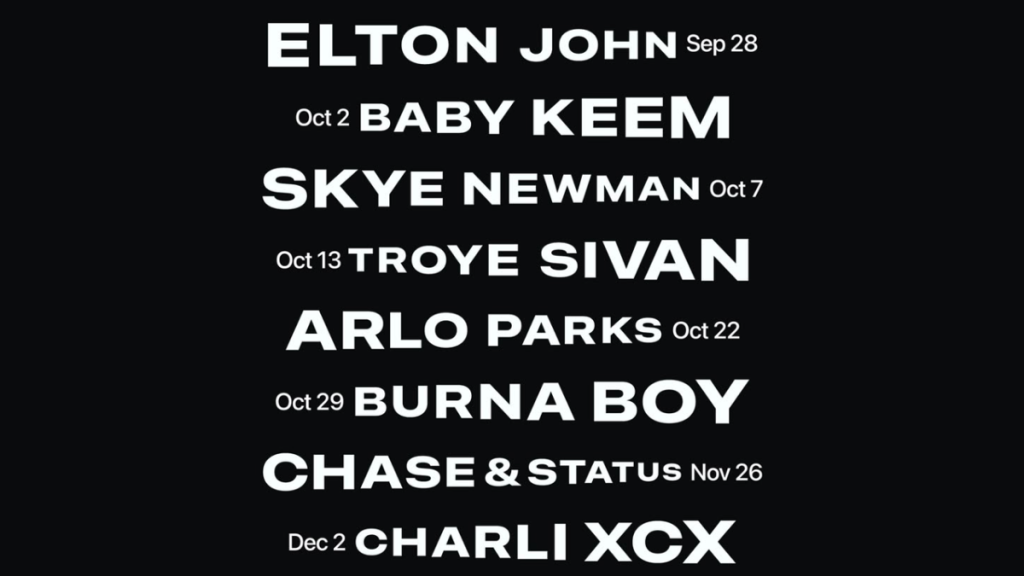 Apple Music Hall opening lineup