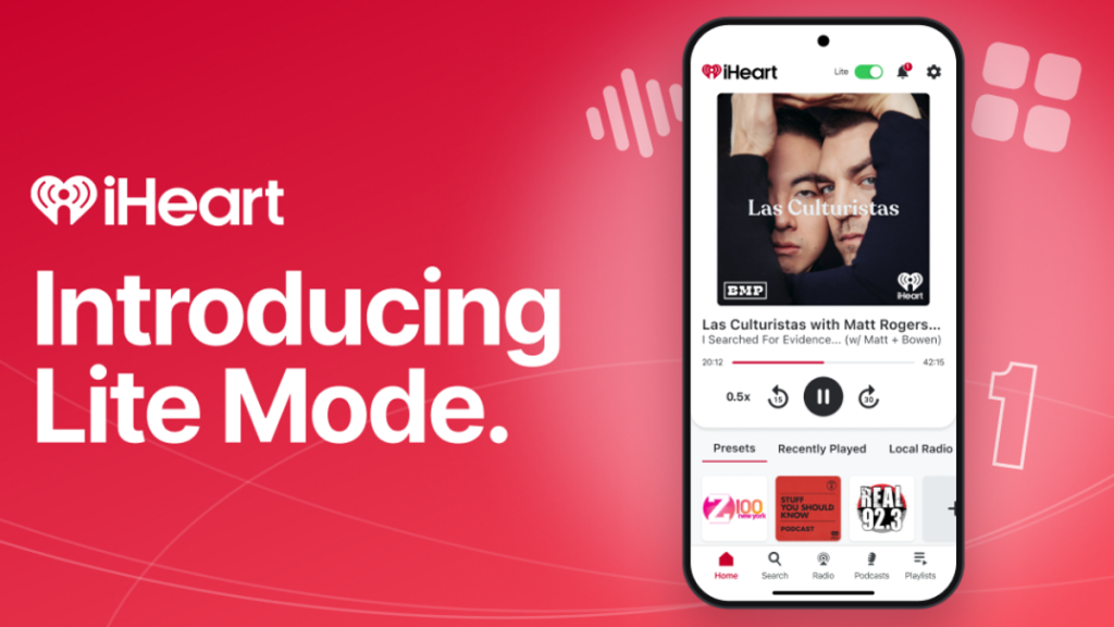 iHeartRadio app lite mode
